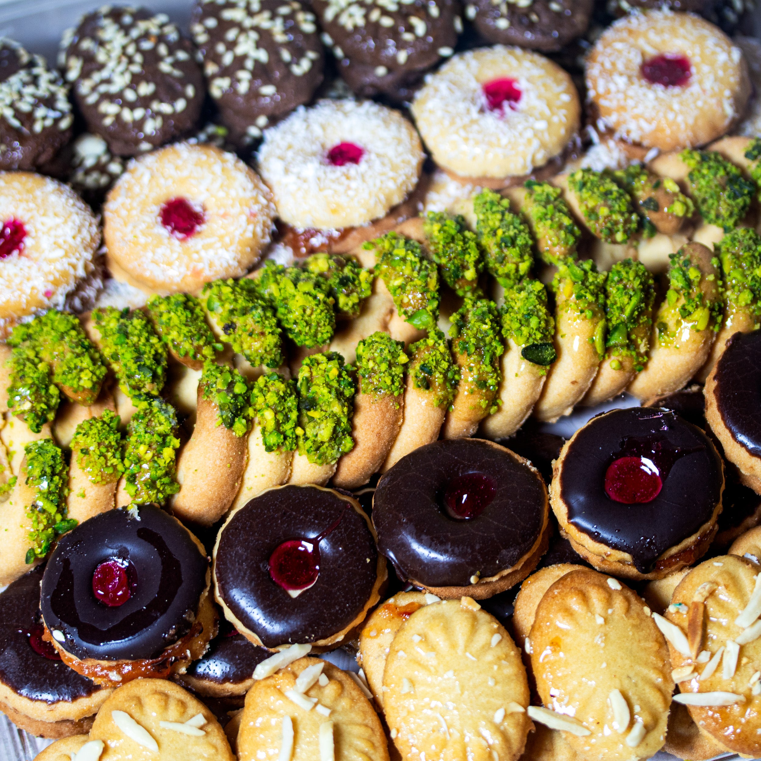 Gevulde koek mix met jam en noten